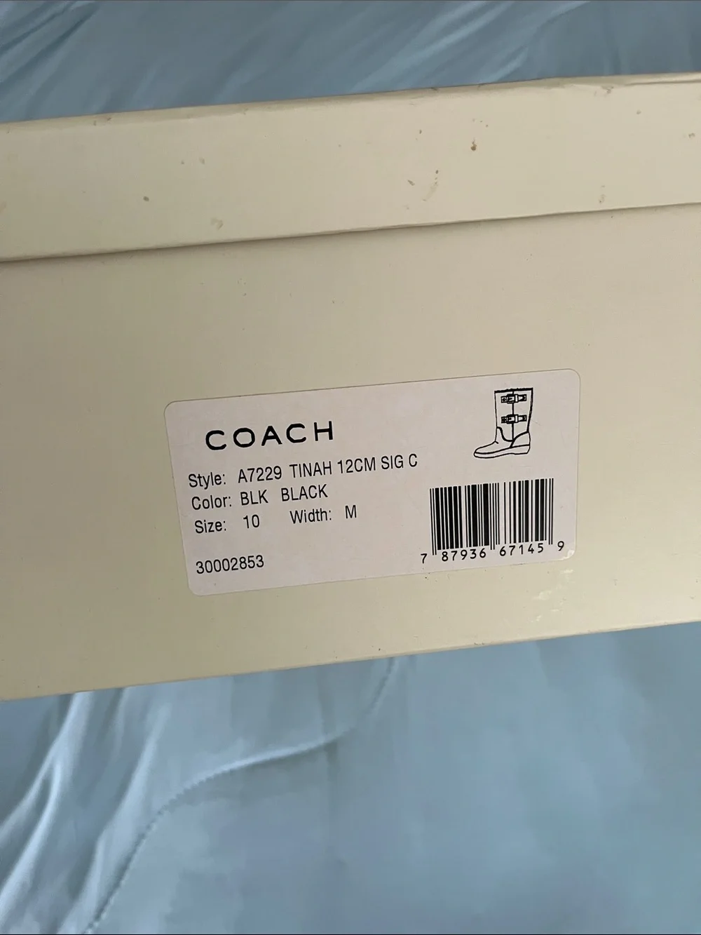 Coach Black Signature Mid-Calf Buckle Boots